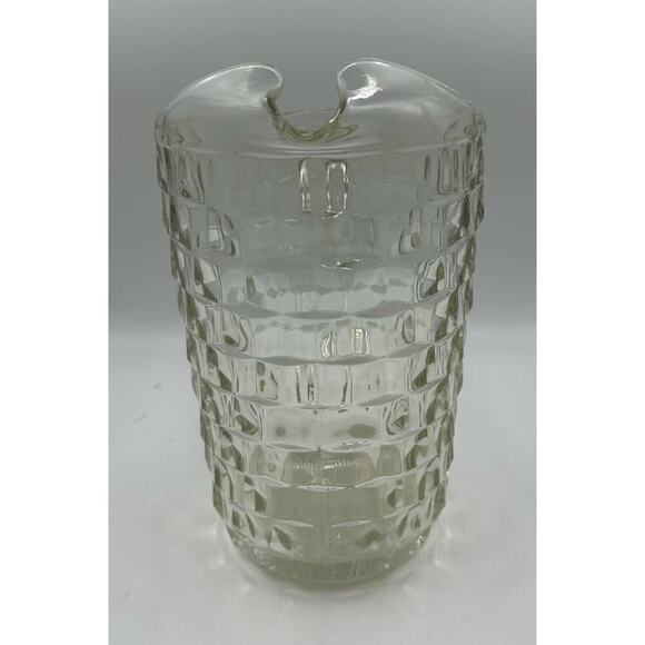 Vintage American Fostoria Cubist Square Cut Water Pitcher Heavy 52 Ounce - Picture 4 of 5